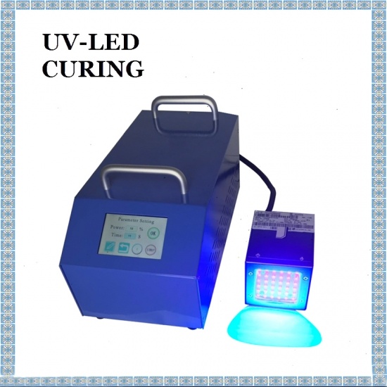  50x50mm UV LED 365nm 385nm 395nm 405nm Lámpara de curado UV con cuatro cabezas de irradiación.