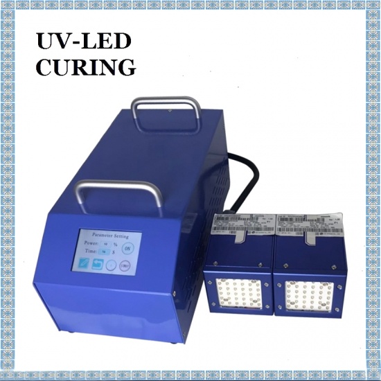  50x50mm UV LED 365nm 385nm 395nm 405nm Lámpara de curado UV con cuatro cabezas de irradiación.