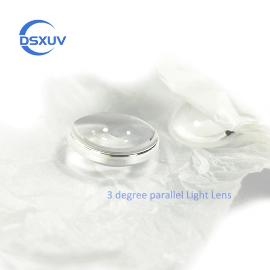Lente UV LED de luz paralela de 3 grados para máquina de exposición UV LED