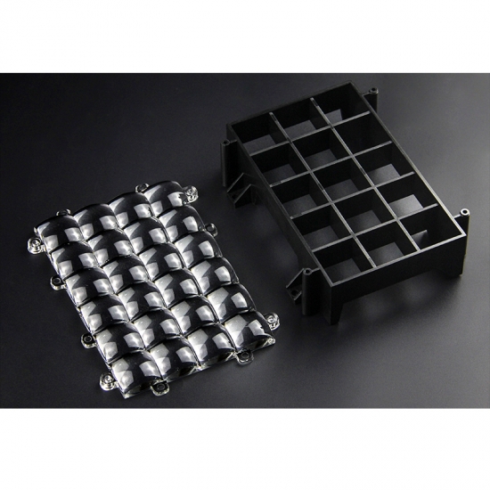 24 piezas 405nm LED 3D lente de impresora UV LED módulo de fuente de luz paralela
