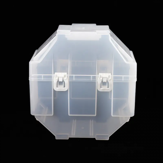 Caja de envío de oblea octogonal con marco de oblea de PP de 12 pulgadas